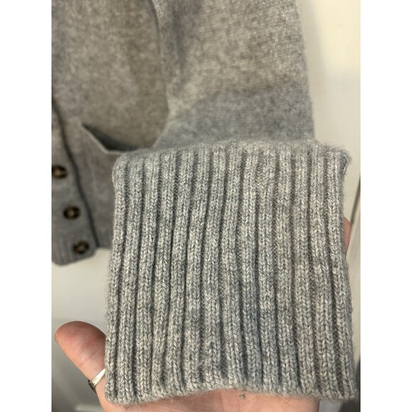 White + Warren 100% Cashmere Full Button Up Cardigan Sweater Gray Women’s XS - Picture 7 of 8